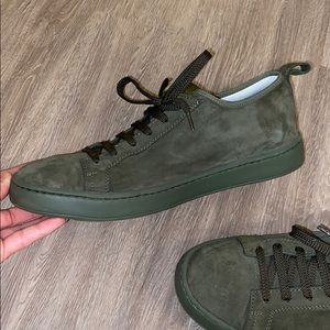 Men’s Santoni Green Suede sneakers